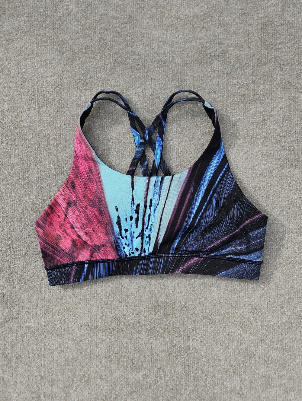 Lululemon Energy Sports Bra Size 10 Racerback Removable Pads Medium Support